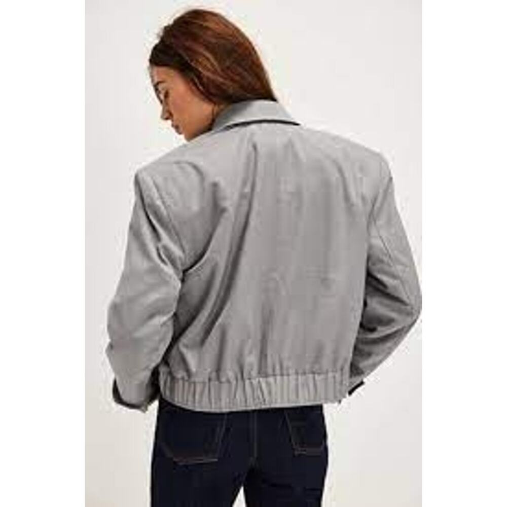 Free People Agnes Jacket in Heather Gray Size XS NWOT - Picture 4 of 6